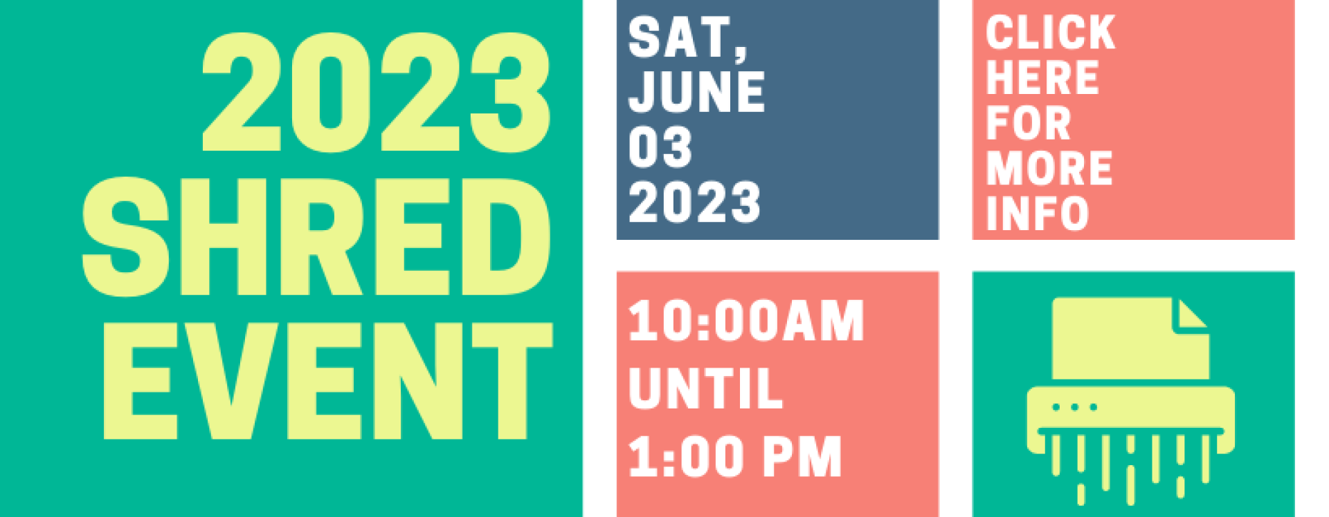 2023 shred event - click here for more info!