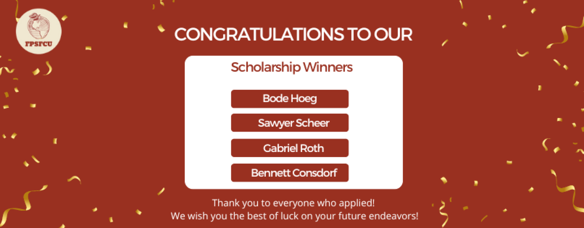 Scholarship winners